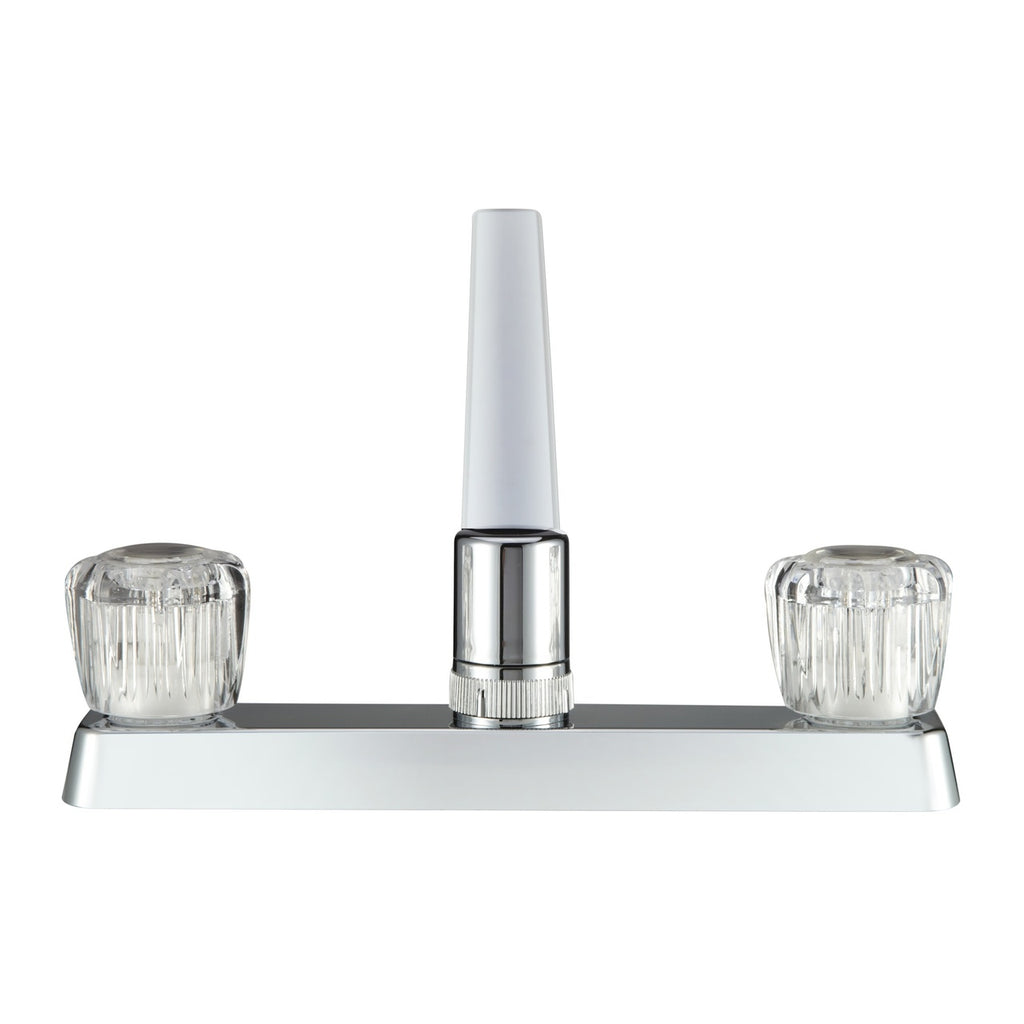 Dura Faucet DF-PK600A-CP Two Handle RV Kitchen Faucet - Crystal Acrylic Knobs - image 6