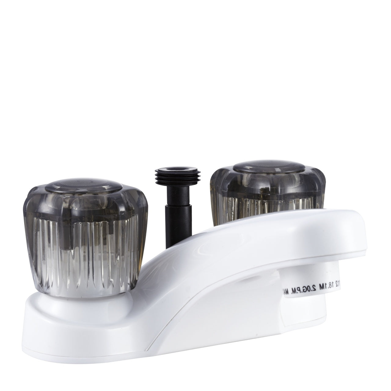Dura Faucet DF-PL720S RV Bathroom Faucet with Shower Hose Diverter - Smoked Crystal Knobs - image 1