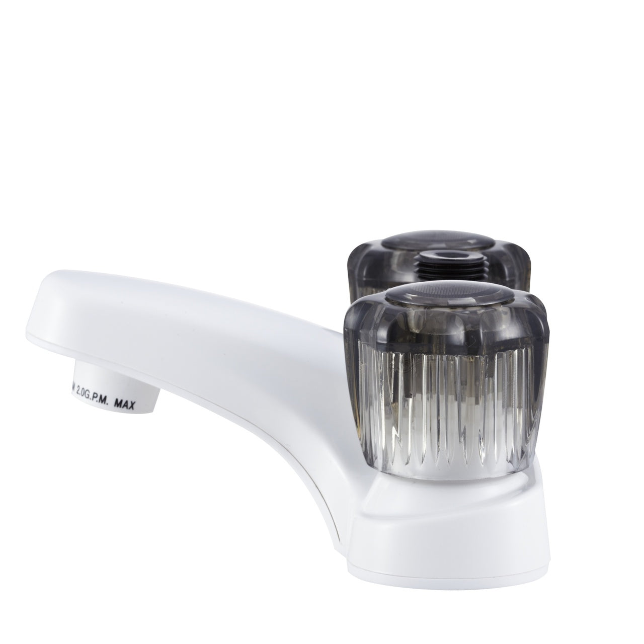 Dura Faucet DF-PL720S RV Bathroom Faucet with Shower Hose Diverter - Smoked Crystal Knobs - image 4