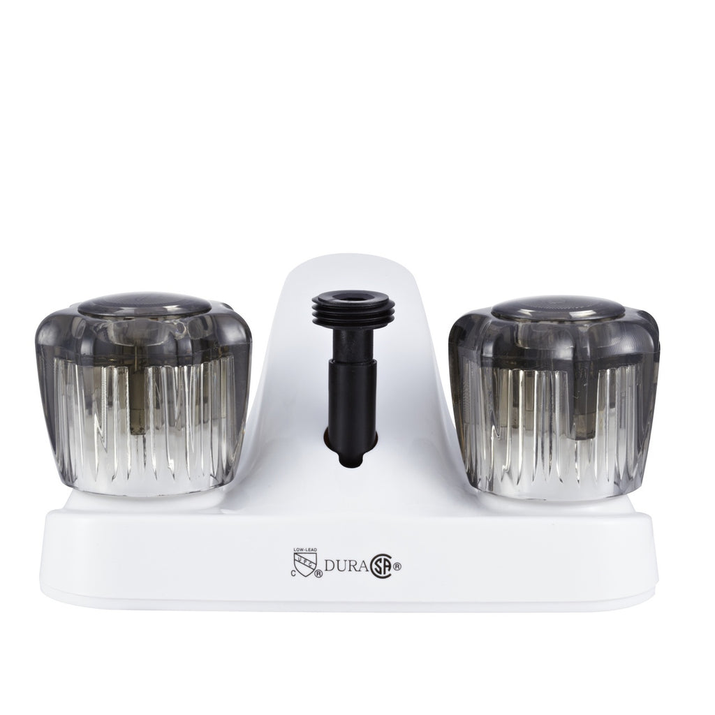 Dura Faucet DF-PL720S RV Bathroom Faucet with Shower Hose Diverter - Smoked Crystal Knobs - image 6
