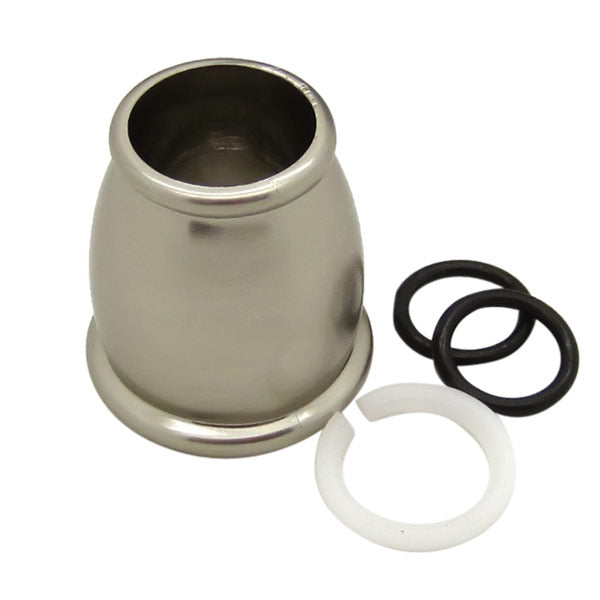 Dura Faucet DF-RK500 RV Bell Style Spout Nut and Rings Replacement Kit - Brushed Satin Nickel