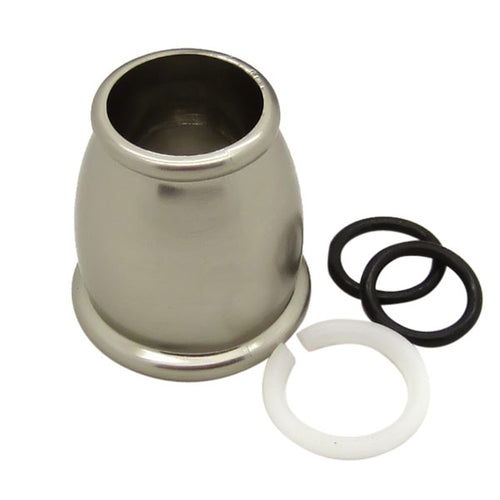 Dura Faucet DF-RK500 RV Bell Style Spout Nut and Rings Replacement Kit - Brushed Satin Nickel