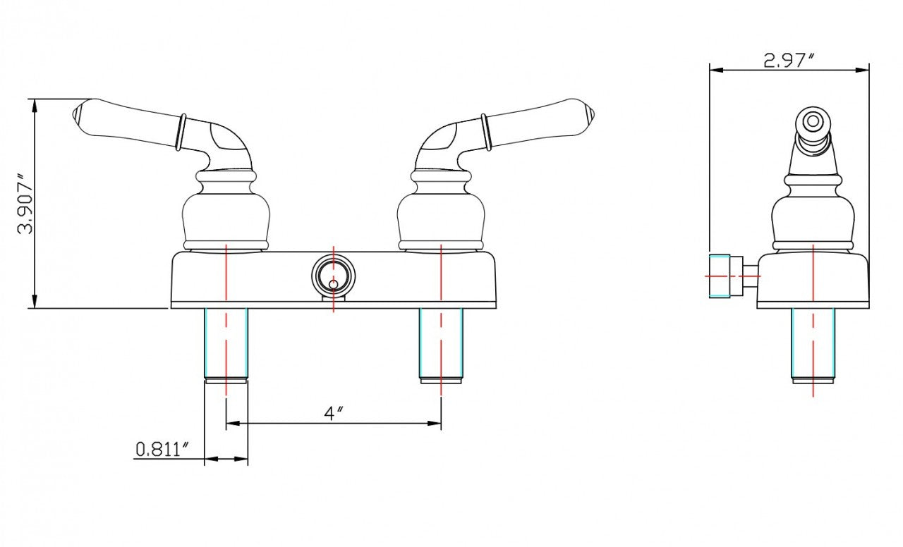 Dura Faucet DF-SA100C Classical RV Shower Faucet - image 8