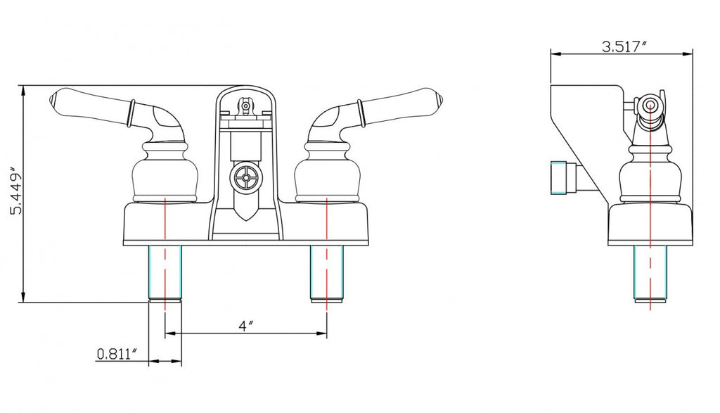Dura Faucet DF-SA110C Classical RV Tub & Shower Diverter Faucet - image 4