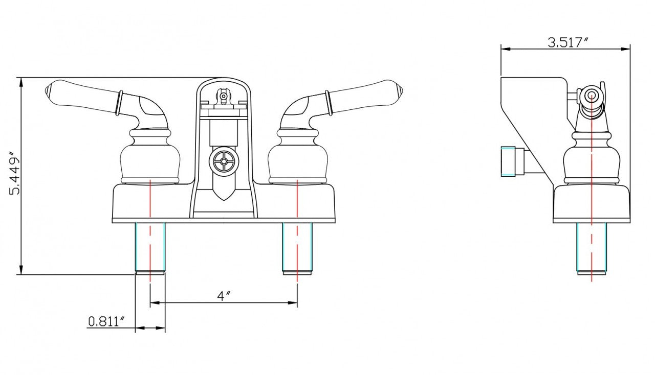 Dura Faucet DF-SA110C Classical RV Tub & Shower Diverter Faucet - image 4