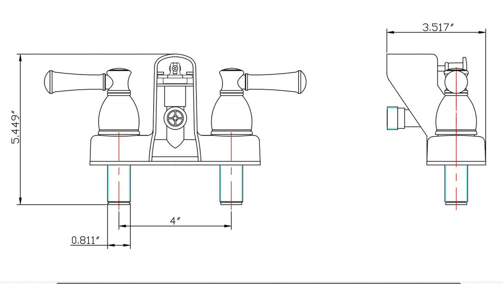 Dura Faucet DF-SA110L Designer RV Tub & Shower Diverter Faucet - image 3