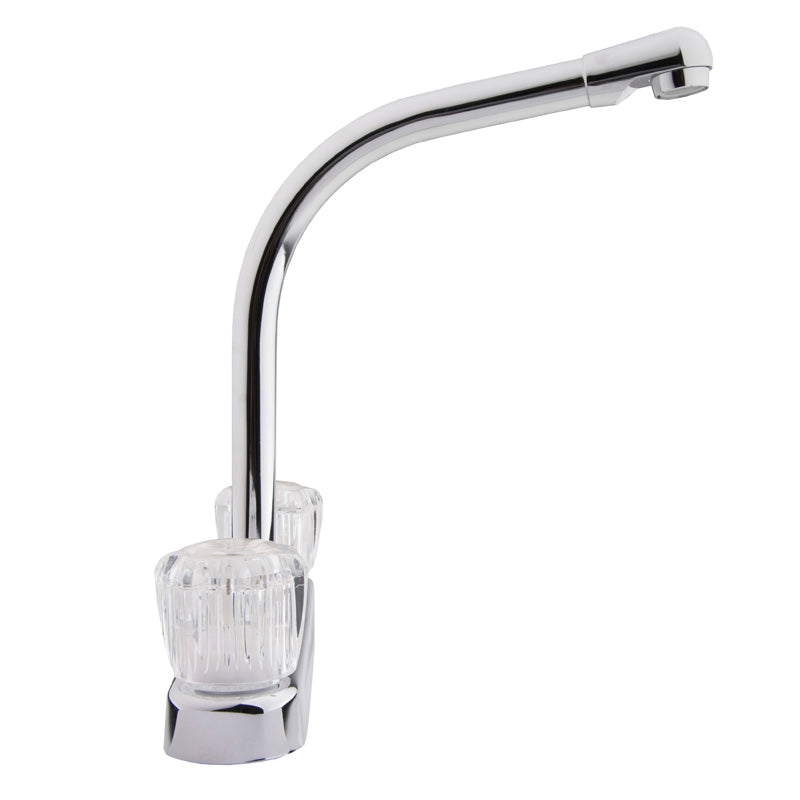Dura Faucet DF-PK210A-CP Hi-Rise RV Kitchen Faucet - Clear Knobs - image 4