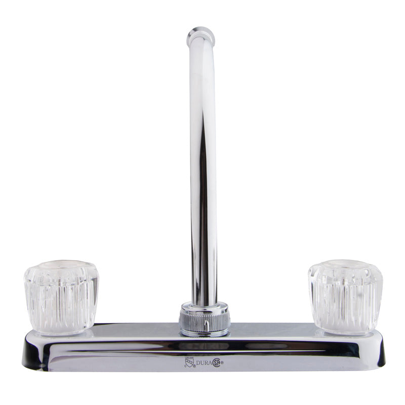 Dura Faucet DF-PK210A-CP Hi-Rise RV Kitchen Faucet - Clear Knobs - image 6