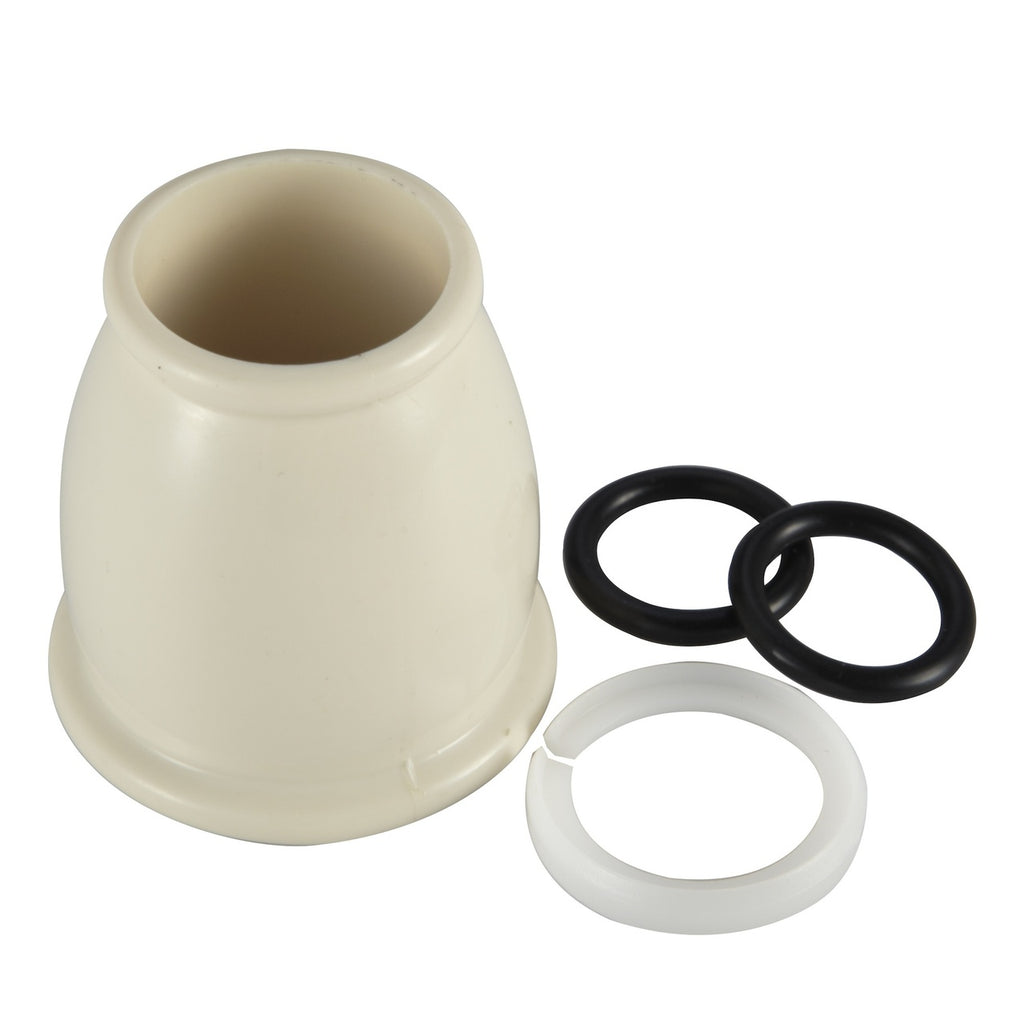 Dura Faucet DF-RK500 RV Bell Style Spout Nut and Rings Replacement Kit - Bisque Parchment