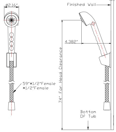 Dura Faucet DF-SA130 RV Shower Head & Hose Kit - image 8