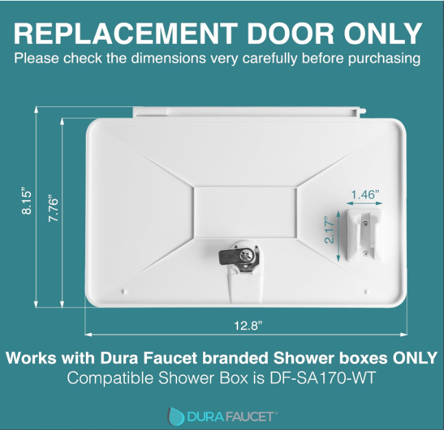 Dura Faucet DF-SA170D RV Locking Replacement Door for an Exterior Shower Box Kit - image 2